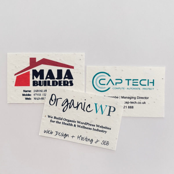 plantable seed paper business cards
