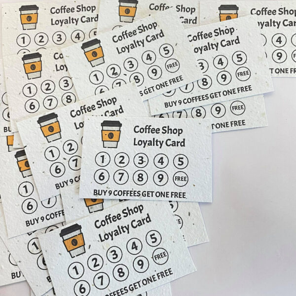 example plantable loyalty cards for a coffee shop