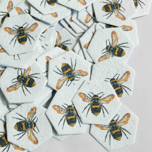 Plantable Seed Paper Shapes Hexagons Early Bumblebee