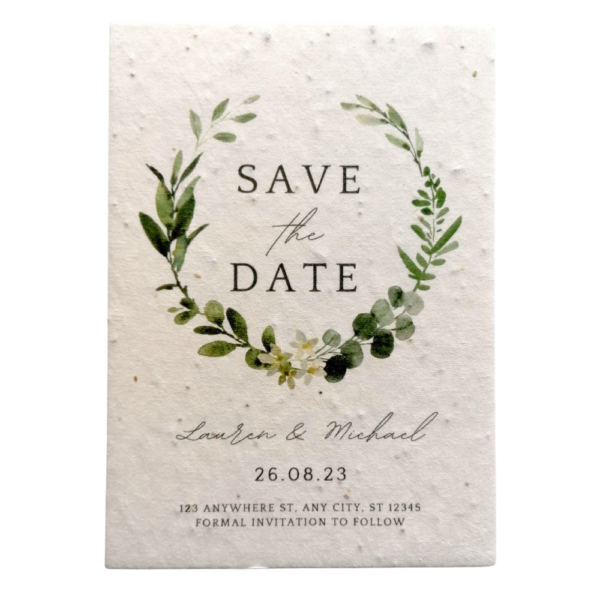 plantable seed paper save the date