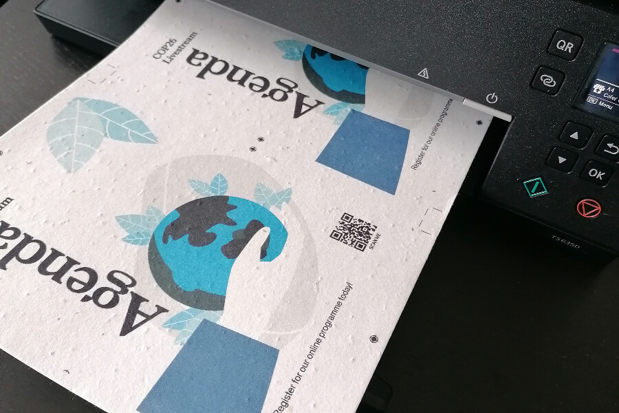 printing on seed paper using an inkjet printer