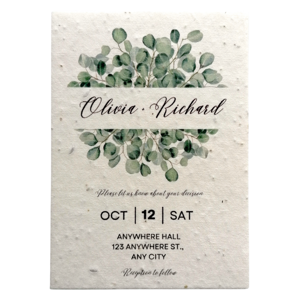 seed paper wedding invite example