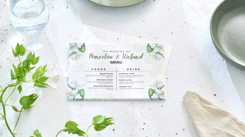 plantable seed paper wedding stationary
