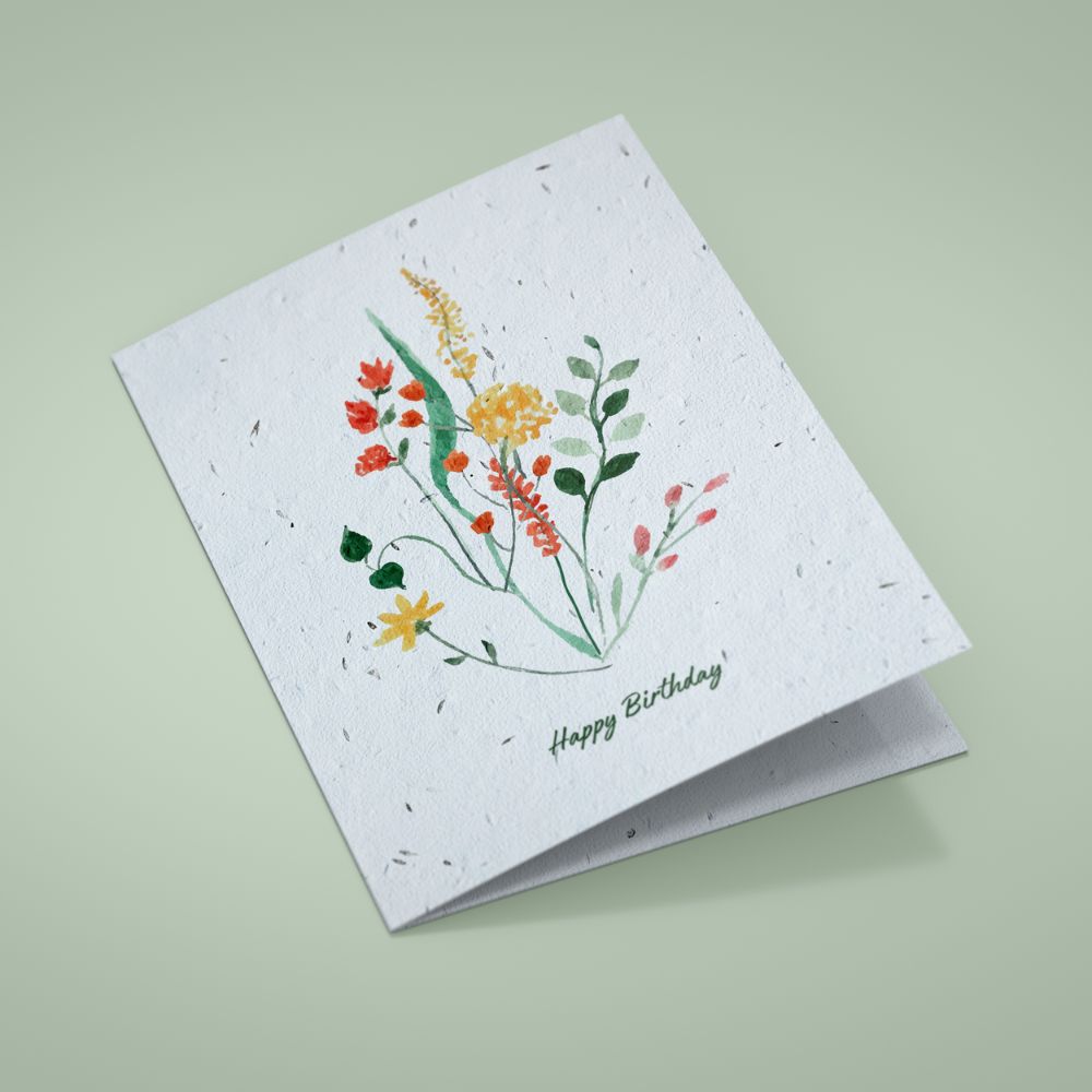 Seed Paper Birthday Card - Wildflower Birthday