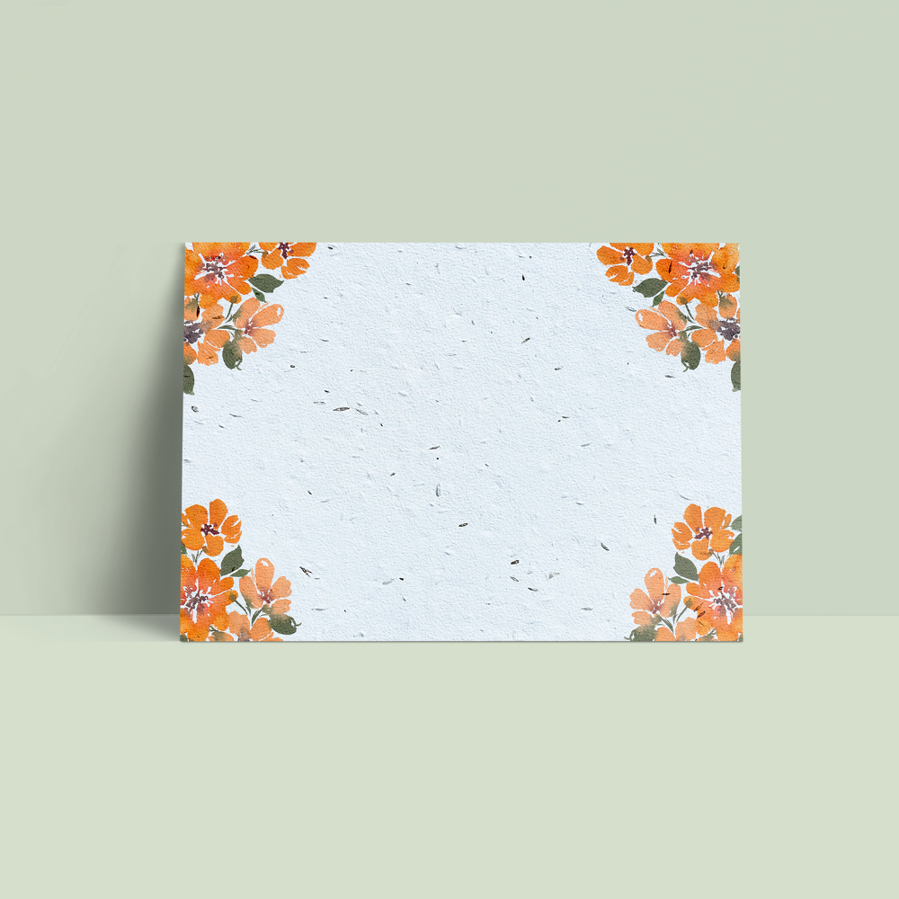 Seed Paper Note Cards - Clementine Bloom