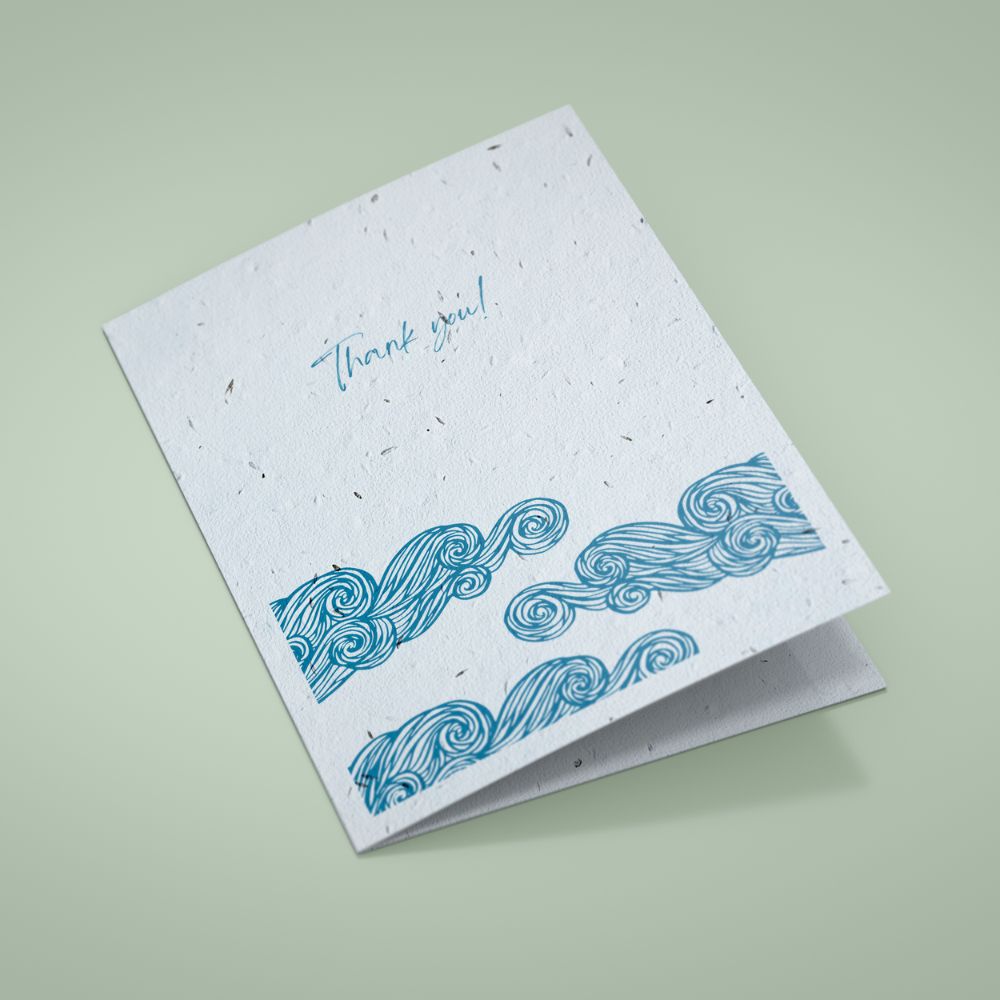 Seed Paper Thank You Card - Grateful Tides