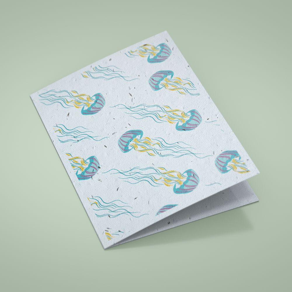 Seed Paper Greetings Card - Jelly Fishing