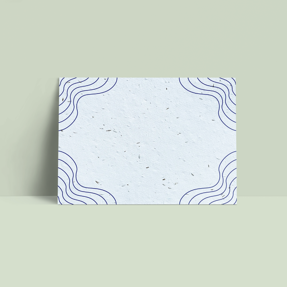 Seed Paper Note Cards - Waves & Words