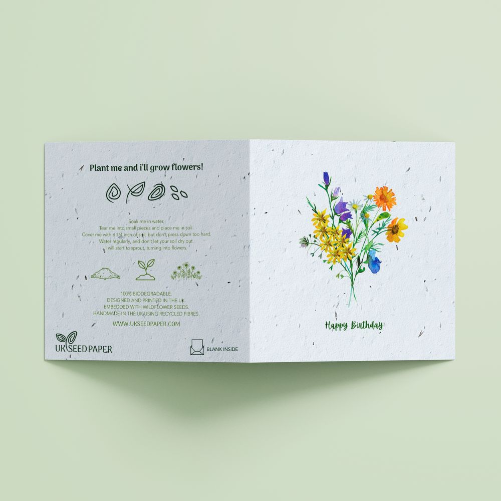 Seed Paper Birthday Card - Meadow Birthday - Image 2