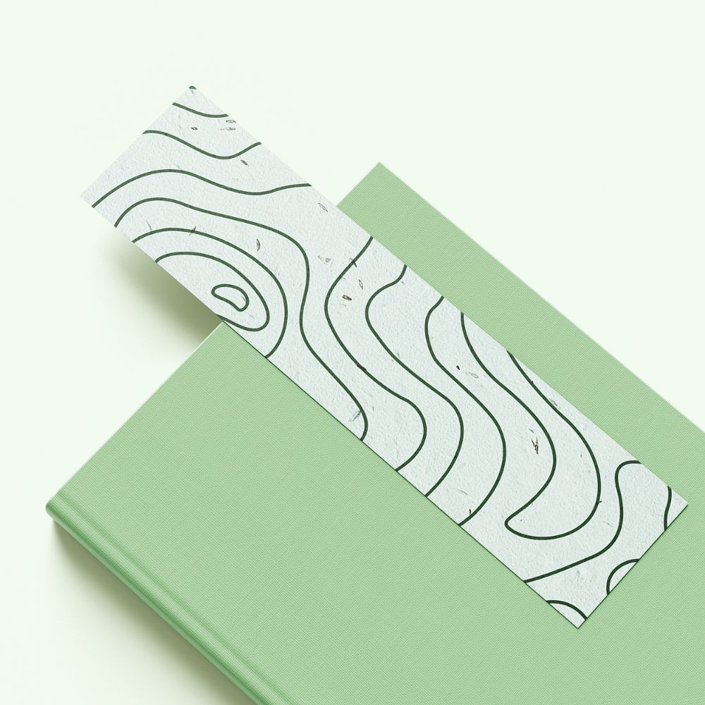 Seed Paper Bookmarks - Botanical Swirls
