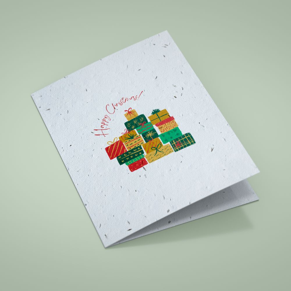 Seed Paper Christmas Card - Gifting Green