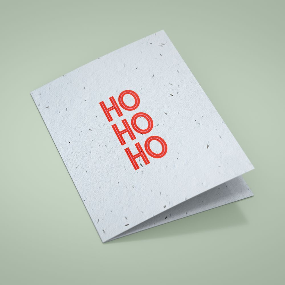 Seed Paper Christmas Card - HOHOHO