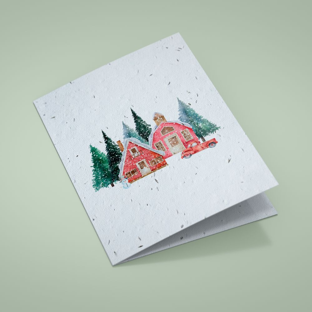 Seed Paper Christmas Card - Santa's Grotto