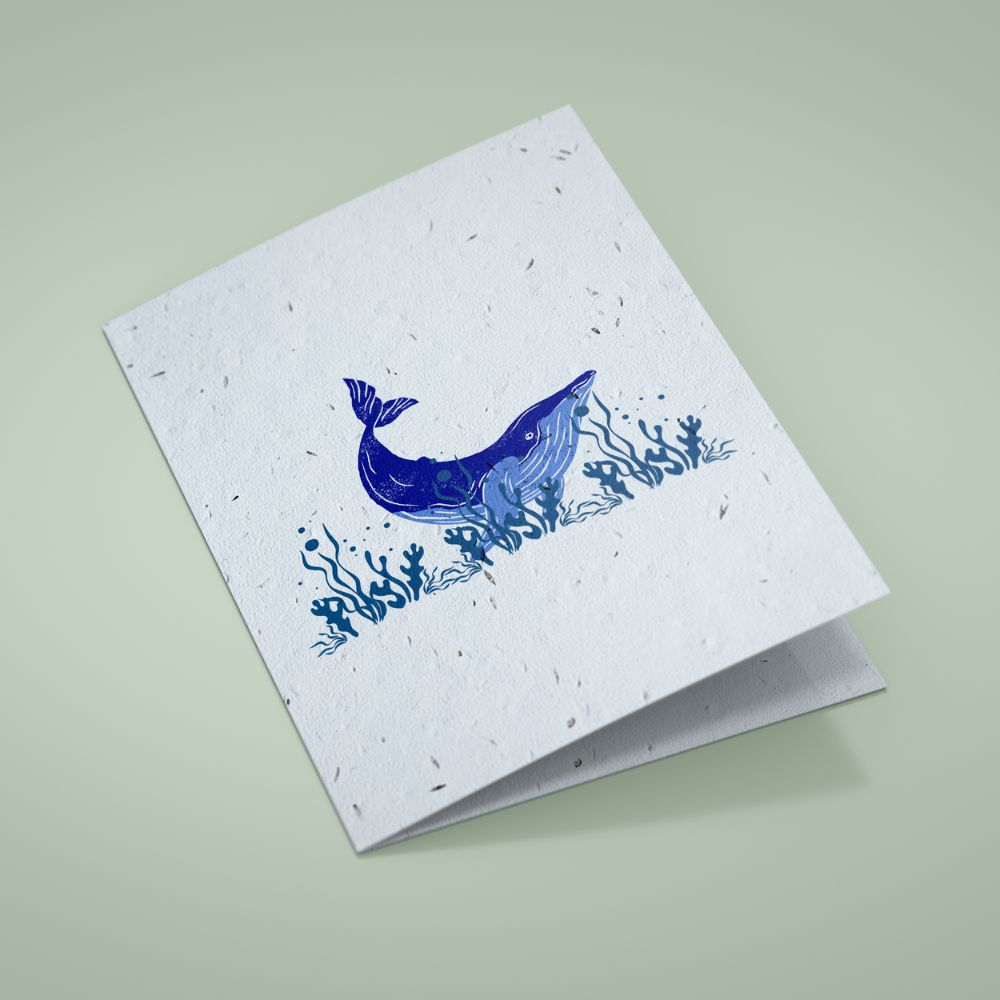 Seed Paper Greetings Card - The Whale
