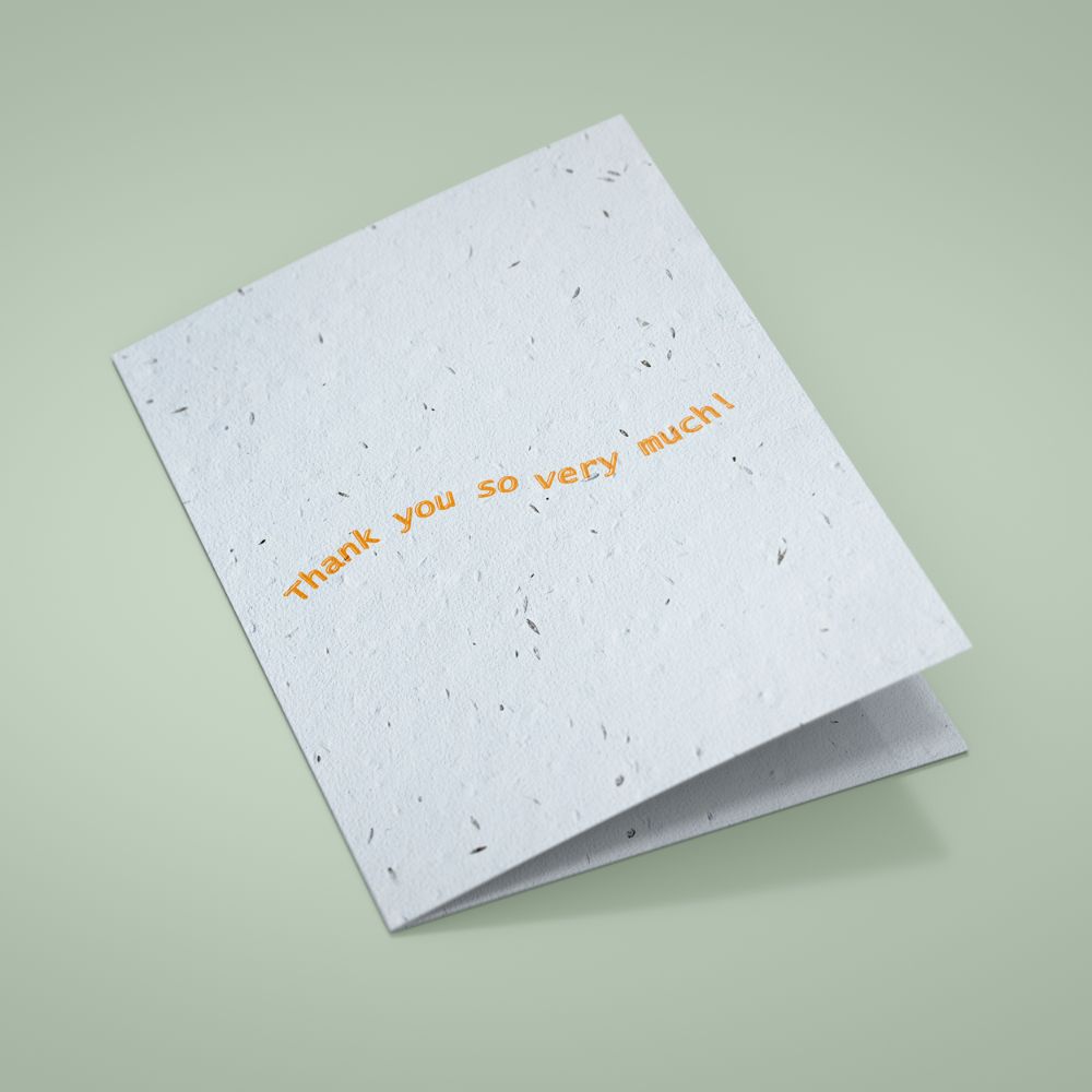 Seed Paper Thank You Card - A Simple Thanks