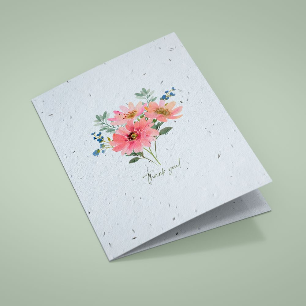 Seed Paper Thank You Card - From Me To Bloom