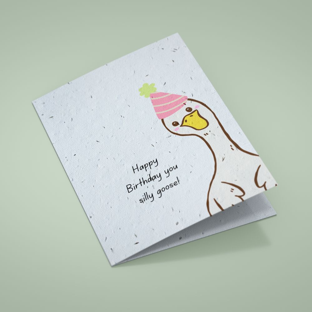 Seed Paper Birthday Card - Silly Goose
