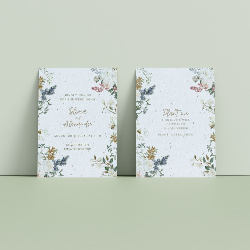 Seed Paper Wedding Invitations - Wild Elegance