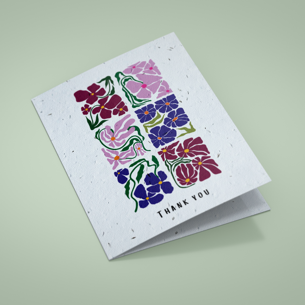 Seed Paper Thank You Card - Spiral Thanks