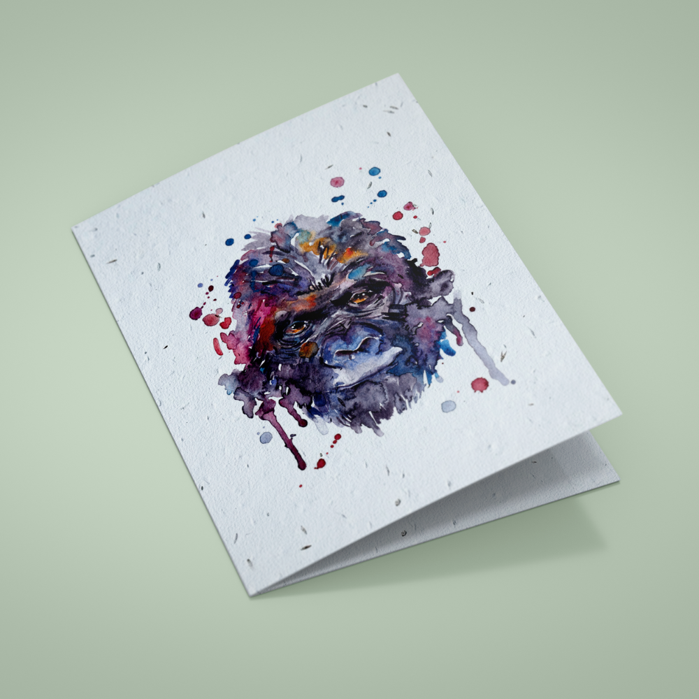 Seed Paper Greetings Card - The Gorilla