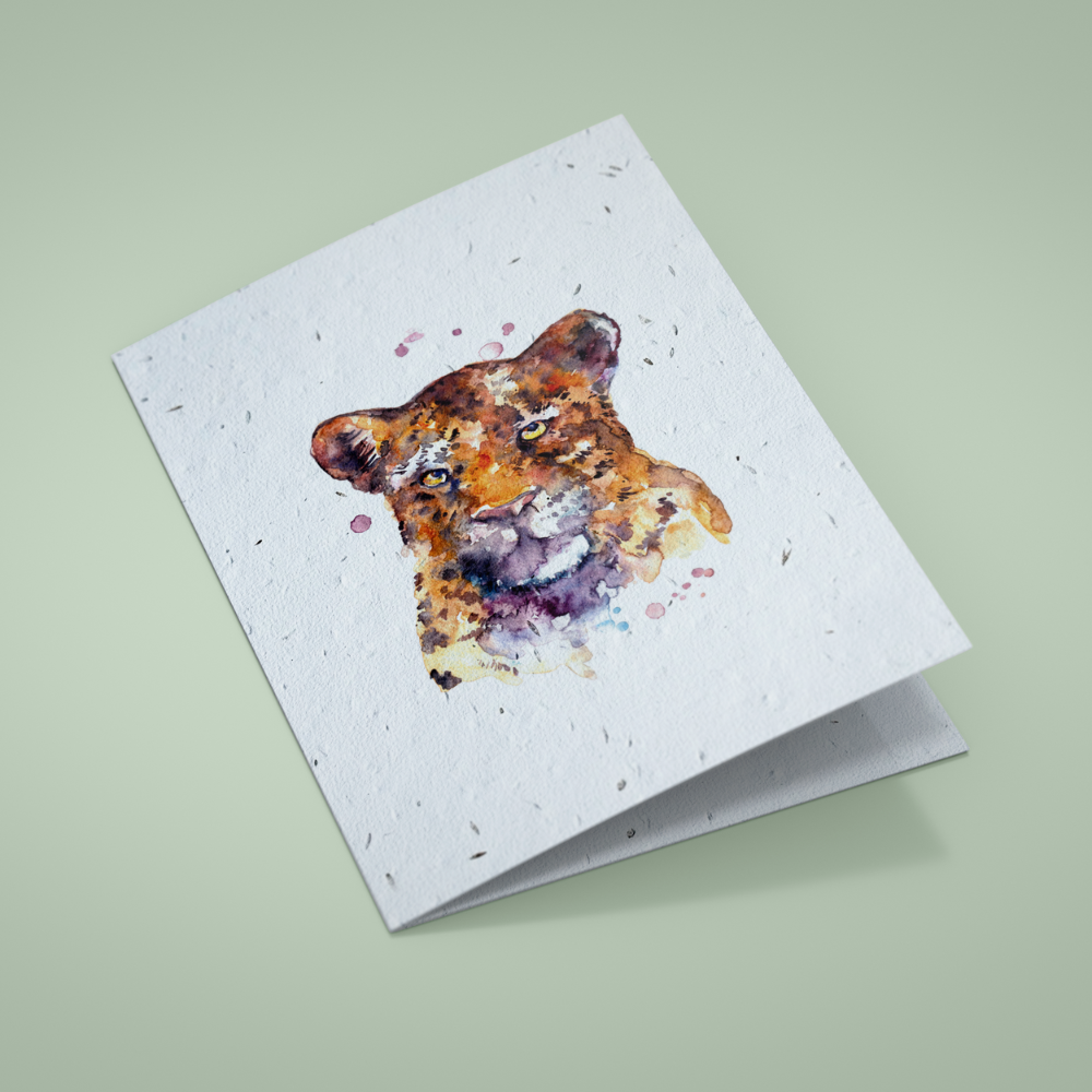 Seed Paper Greetings Card - The Jaguar