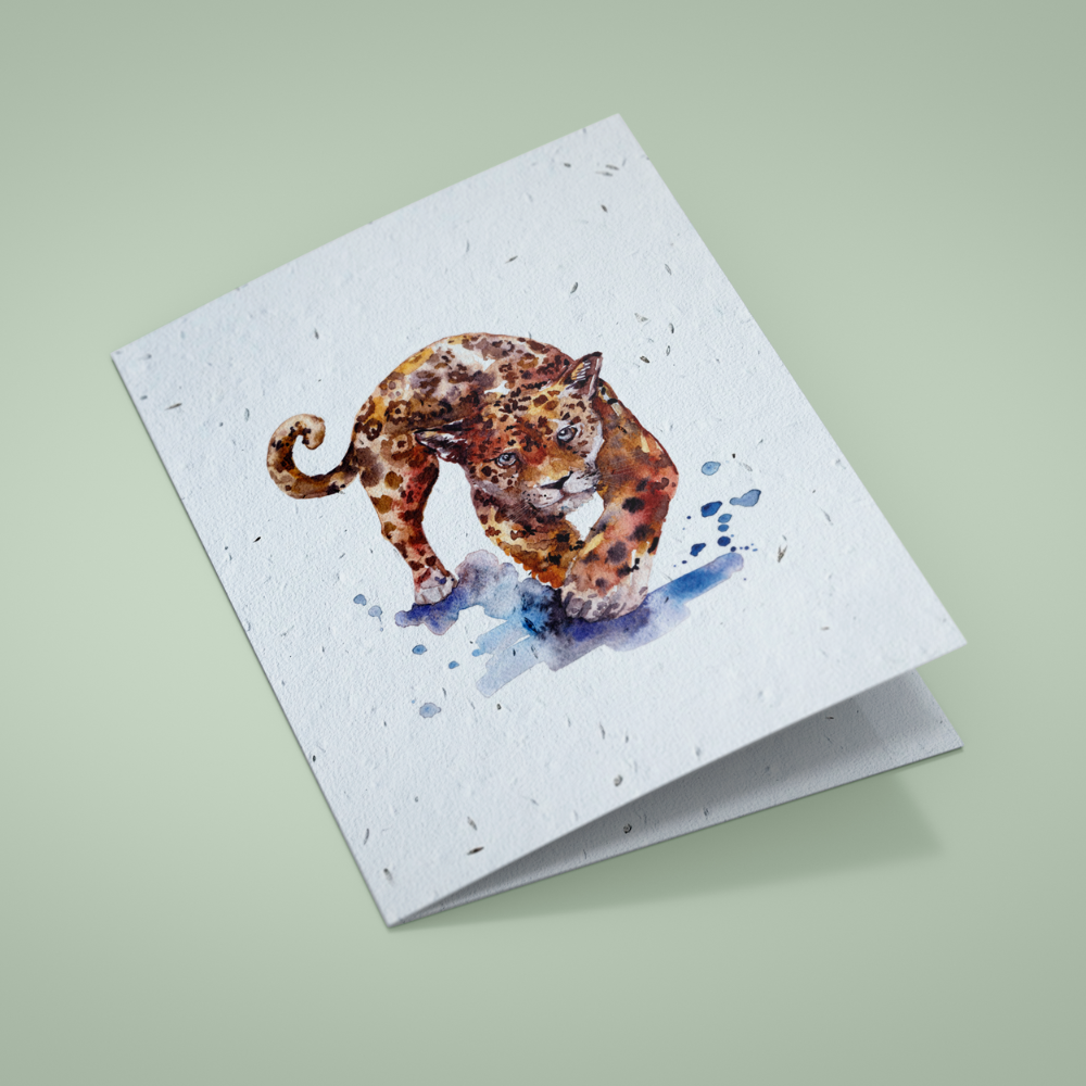 Seed Paper Greetings Card - The Leopard