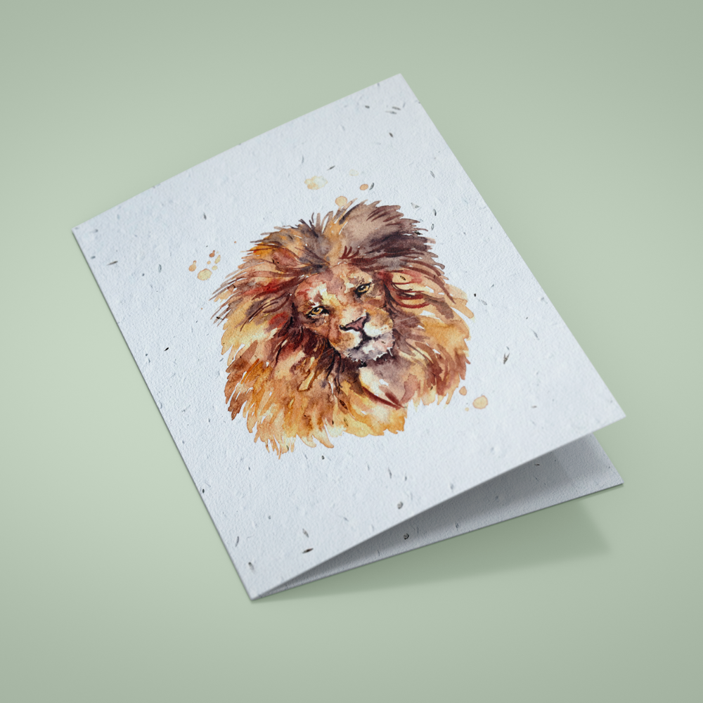 Seed Paper Greetings Card - The Lion