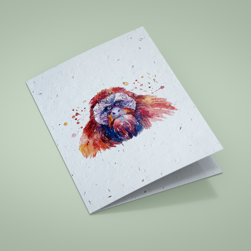 Seed Paper Greetings Card - The Orangutan