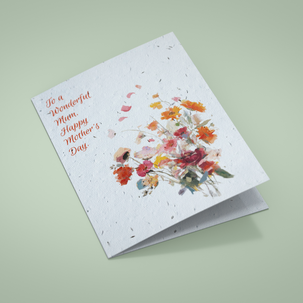 Seed Paper Greetings Card - Mothers day Flowers