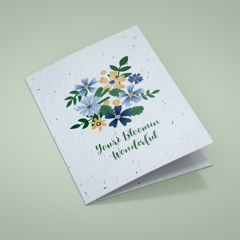Seed Paper Greetings Card - Bloomin Wonderful