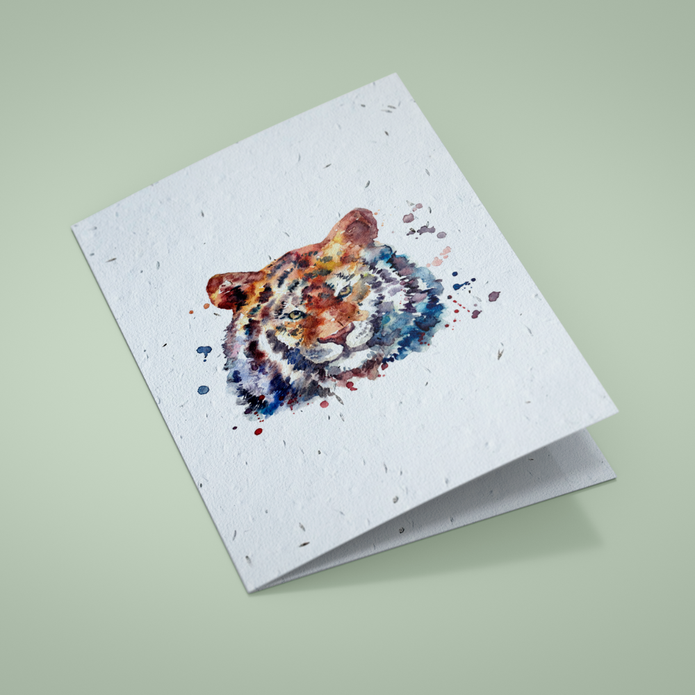 Seed Paper Greetings Card - The Tiger