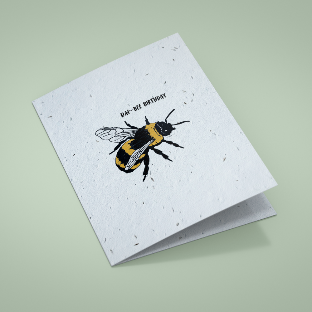 Seed Paper Birthday Card - Hap-bee Birthday