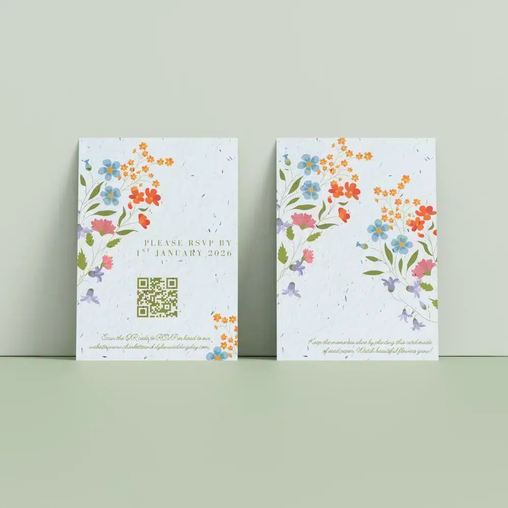 Seed Paper RSVP Cards
