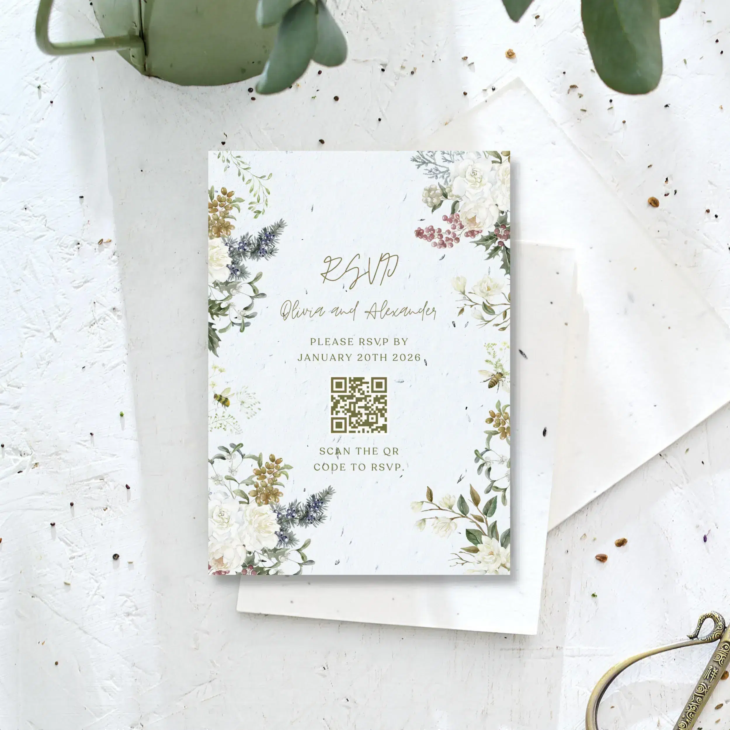 Seed Paper RSVP Cards